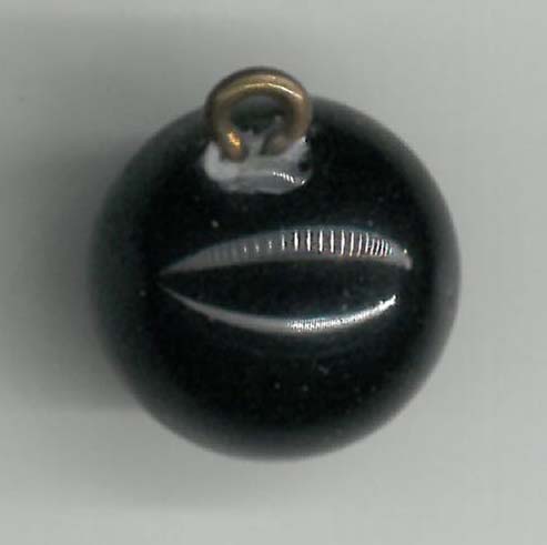 ROUND PEARL BUTTON - SIZE 14 - BLACK